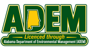 Alabama Department of Environmental Management licensed badge for environmental and asbestos abatement services